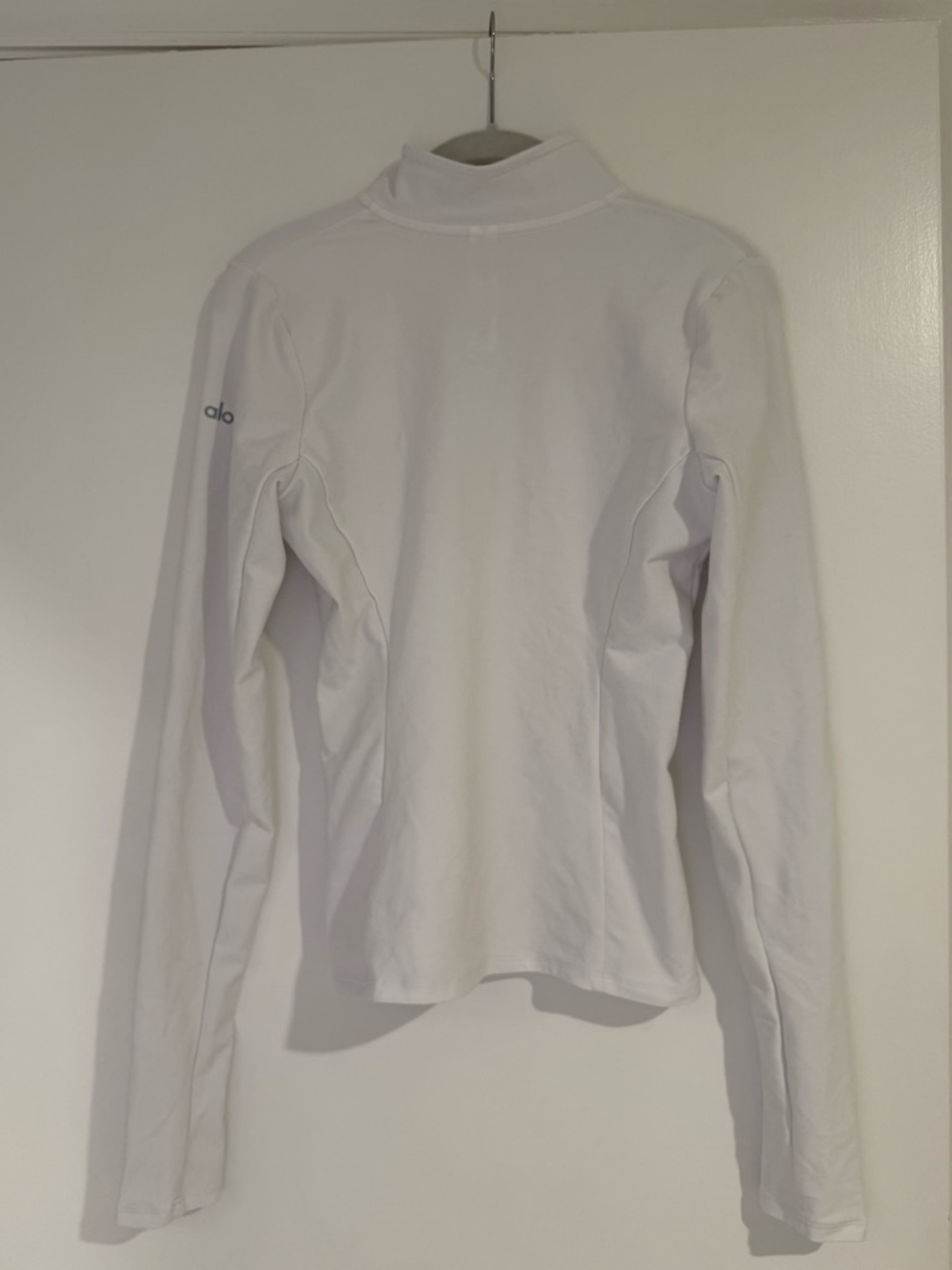 ALO Yoga Alosoft 1/2 Zip Rapid Pullover White Size Small - Picture 5 of 5